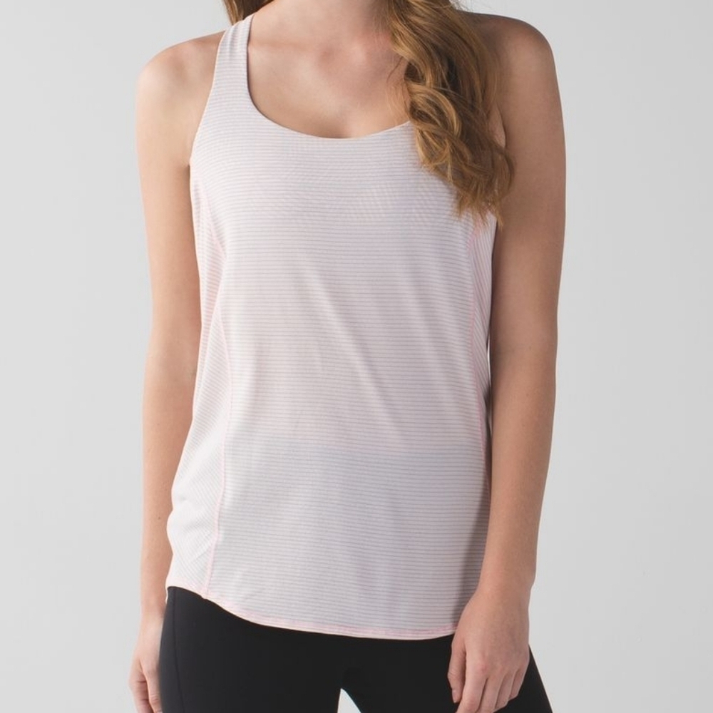 Sz 6 Lululemon Athletica "Free To Be Wild" Open-back Tank Top